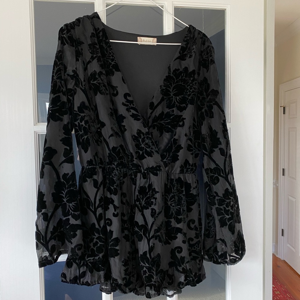 Altar’d State black floral romper